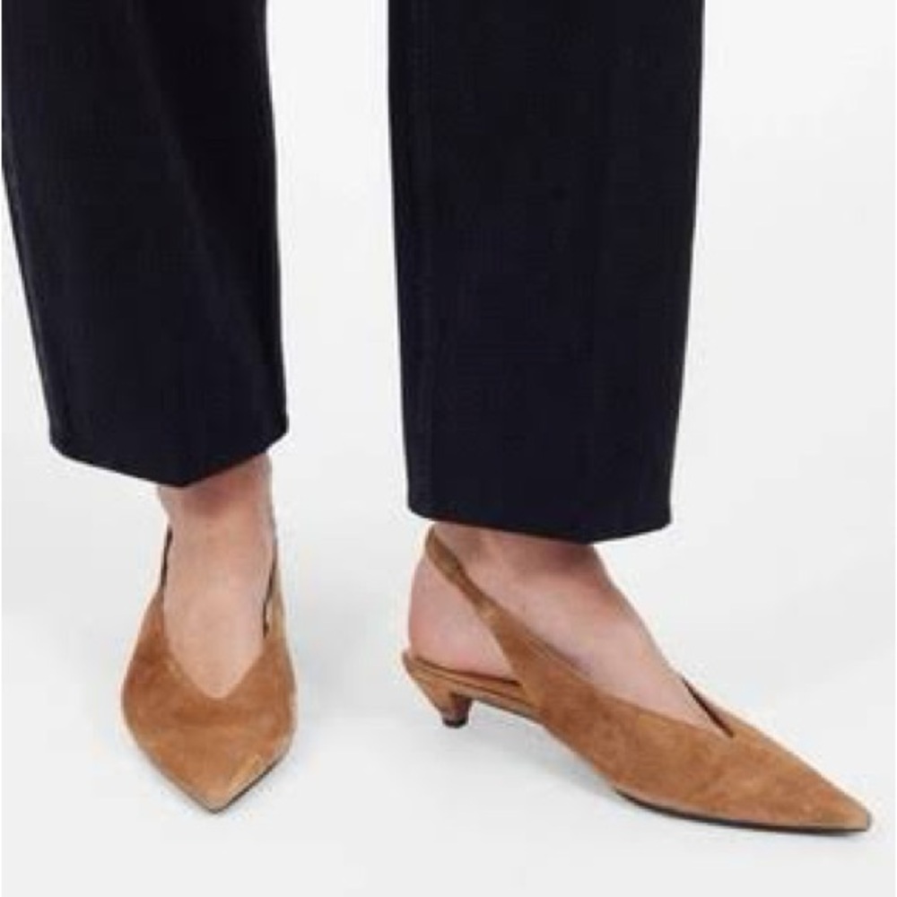 Madewell Simone Suede Slingback Kitten Heel Shoes